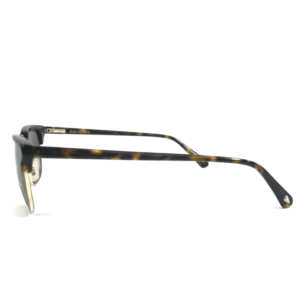 Zac Posen Sunglasses Filip TO Tortoise Gold Square Frames with Dark Gray Lenses